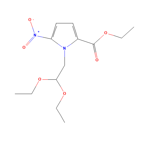 1-(2,2-Diethoxyethyl)-5-nitro-1H-pyrrole-2-carboxylic acid ethyl ester (CAS: 1105187-49-2) - Chemical Structure and Molecular Formula 