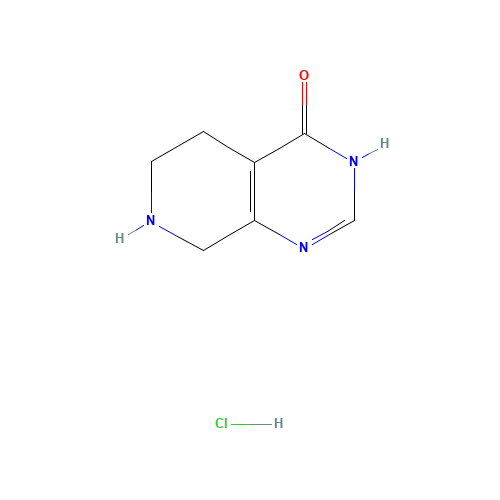 5,6,7,8-Tetrahydropyrido[3,4-d]pyrimidin-4(3H)-one hydrochloride (CAS: 1171334-07-8) - Chemical Structure and Molecular Formula 