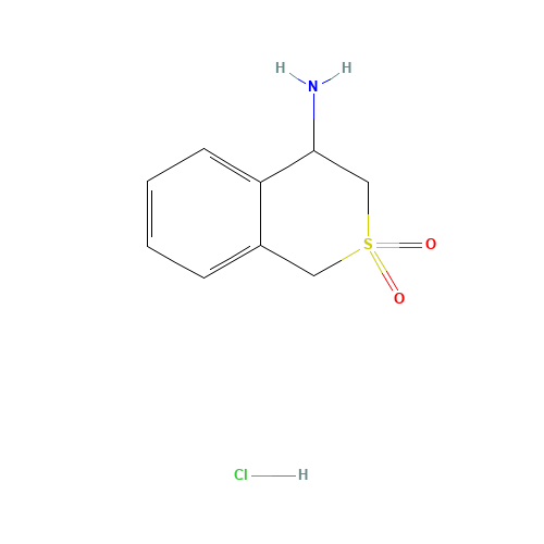 4H-Amino-1,3-dihydroisothiochromen-1,1-dioxide hydrochloride (CAS: 1187830-61-0) - Chemical Structure and Molecular Formula 