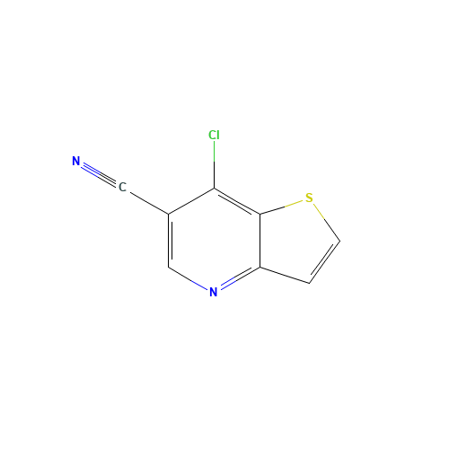 7-Chlorothieno[3,2-b]pyridine-6-carbonitrile (CAS: 700844-09-3) - Chemical Structure and Molecular Formula 