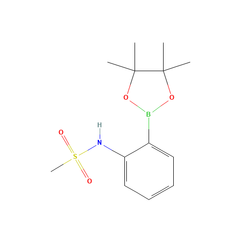 [(2-Methylsulfonyl)aminophenyl]-boronic acid, pinacol ester (CAS: 380430-60-4) - Chemical Structure and Molecular Formula 