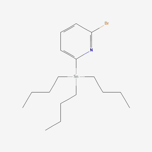 2-Bromo-6-(tributylstannyl)pyridine (CAS: 189083-81-6) - Chemical Structure and Molecular Formula 