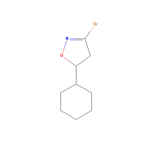 3-Bromo-5-cyclohexyl-4,5-dihydroisoxazole (CAS: 1120214-99-4) - Chemical Structure and Molecular Formula 