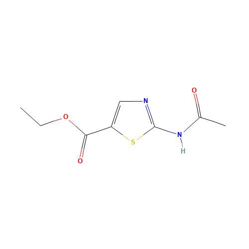 2-Acetylaminothiazole-5-carboxylic acid ethyl ester (CAS: 106840-37-3) - Chemical Structure and Molecular Formula 