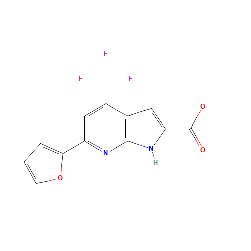 4-(Trifluoromethyl)-6-(furan-2-yl)-1H-pyrrolo[2,3-b]pyridine-2-carboxylic acid (CAS: 1027511-30-3) - Related Chemical Product
