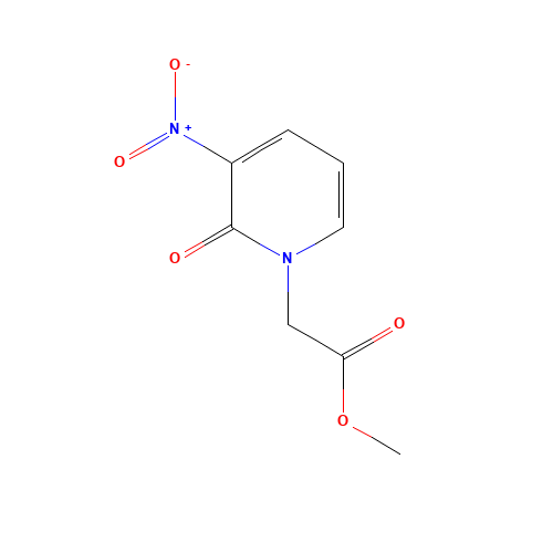 Methyl 2-(3-nitro-2-oxopyridin-1(2H)-yl)acetate (CAS: 183666-09-3) - Chemical Structure and Molecular Formula 