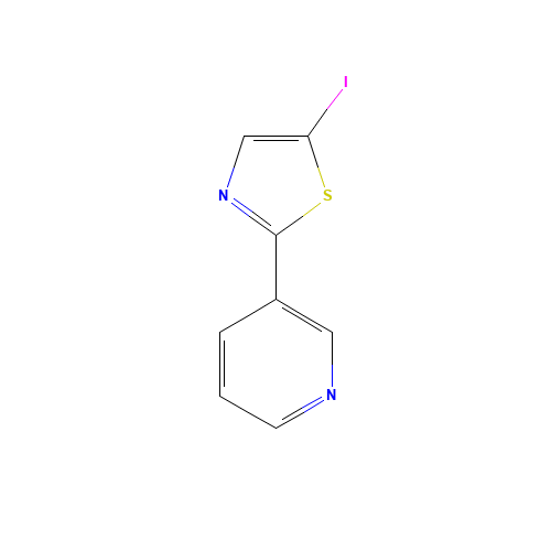 3-(5-Iodothiazol-2-yl)pyridine (CAS: 1187830-48-3) - Chemical Structure and Molecular Formula 
