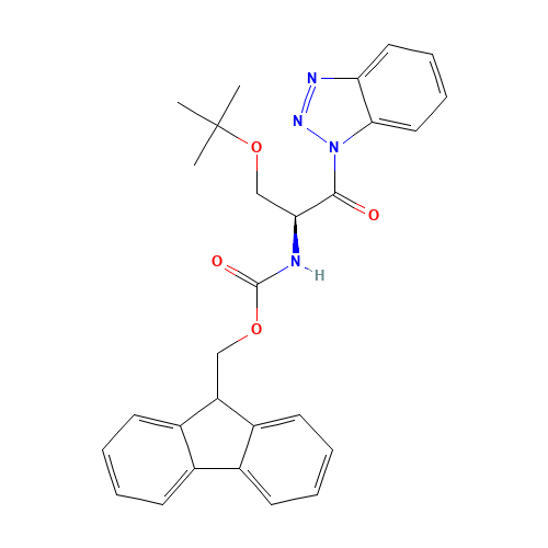 Fmoc-Ser(tBu)-Bt (CAS: 1126433-40-6) - Chemical Structure and Molecular Formula 