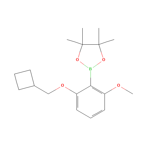 2-Cyclobutylmethoxy-6-methoxyphenylboronic acid pinacol ester (CAS: 1204580-86-8) - Chemical Structure and Molecular Formula 