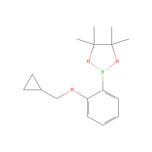 2-Cyclopropylmethoxyphenylboronic acid pinacol ester (CAS: 1185836-98-9) - Chemical Structure and Molecular Formula 
