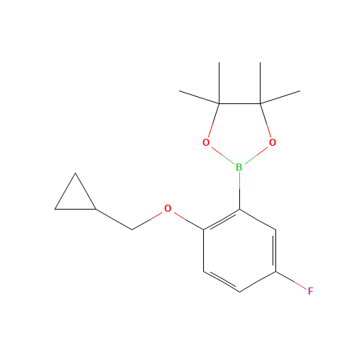 2-Cyclopropylmethoxy-5-fluorophenylboronic acid pinacol ester (CAS: 1185836-97-8) - Related Chemical Product
