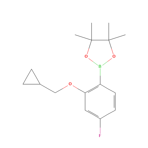 2-Cyclopropylmethoxy-4-fluorophenylboronic acid pinacol ester (CAS: 1185836-96-7) - Related Chemical Product