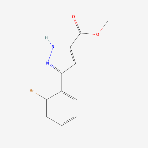 Methyl 5-(2-bromophenyl)-1H-pyrazole-3-carboxylate (CAS: 1035235-11-0) - Chemical Structure and Molecular Formula 