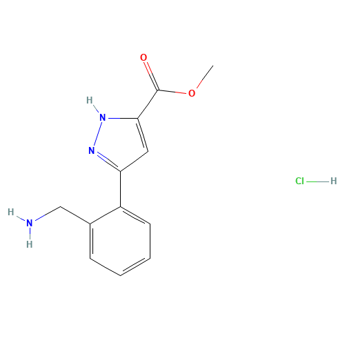 Methyl 5-(2-(aminomethyl)phenyl)-1H-pyrazole-3-carboxylate  hydrochloride (CAS: 1204580-90-4) - Related Chemical Product