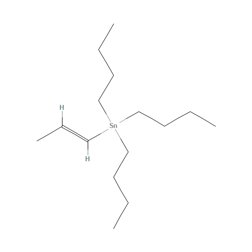 Tri-n-butyl(1-propenyl)tin E and Z (CAS: 105494-65-3) - Chemical Structure and Molecular Formula 
