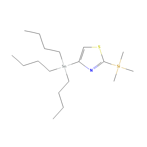 4-(Tributylstannyl)-2-(trimethylsilyl)thiazole (CAS: 252562-80-4) - Chemical Structure and Molecular Formula 