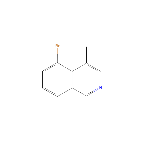 5-Bromo-4-methylisoquinoline (CAS: 651310-24-6) - Chemical Structure and Molecular Formula 