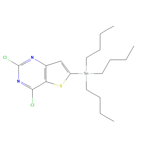 2,4-Dichloro-6-tributylstannylthieno-[3,2-d]pyrimidine (CAS: 1245816-20-9) - Related Chemical Product