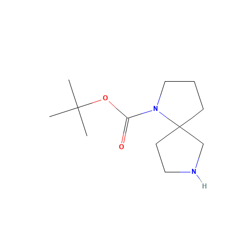 1,7-Diazaspiro[4.4]nonane-1-carboxylic acid tert-butyl ester (CAS: 885268-47-3) - Chemical Structure and Molecular Formula 