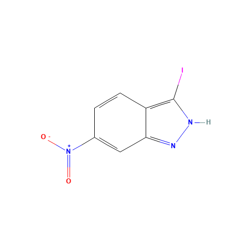 3-Iodo-6-nitro-1H-indazole (CAS: 70315-70-7) - Chemical Structure and Molecular Formula 