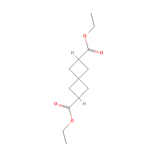 Spiro[3.3]heptane-2,6-dicarboxylic acid diethyl ester (CAS: 132616-34-3) - Chemical Structure and Molecular Formula 