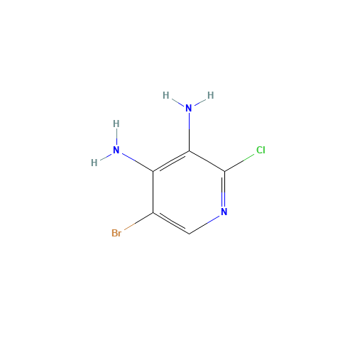 5-Bromo-2-chloro-3,4-pyridinediamine (CAS: 163452-78-6) - Chemical Structure and Molecular Formula 