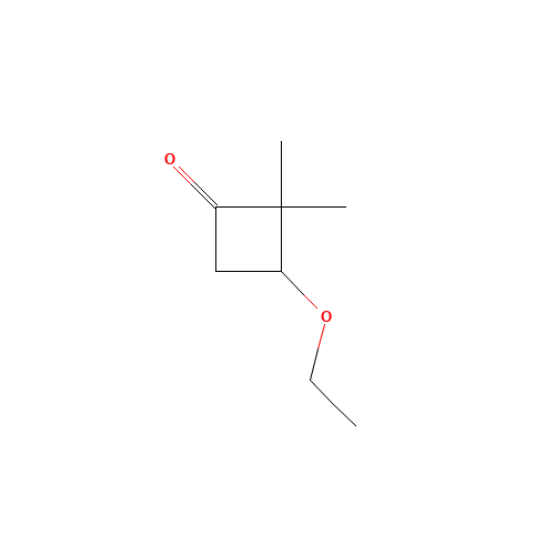 3-Ethoxy-2,2-dimethylcyclobutanone (CAS: 2292-84-4) - Chemical Structure and Molecular Formula 