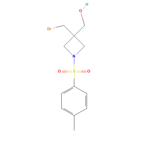 (3-(Bromomethyl)-1-(p-toluenesulfonyl)-azetidin-3-yl)methanol (CAS: 1041026-55-4) - Chemical Structure and Molecular Formula 