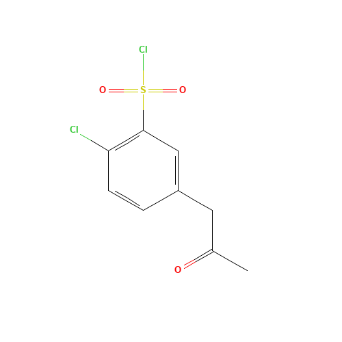 2-Chloro-5-(2-oxopropyl)benzene-1-sulfonyl chloride (CAS: 593960-71-5) - Related Chemical Product