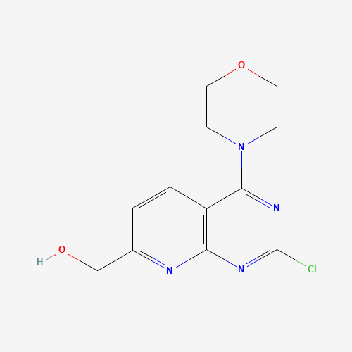 (2-Chloro-4-morpholinopyrido [2,3-d]pyrimidin-7-yl)methanol (CAS: 1227958-02-2) - Chemical Structure and Molecular Formula 