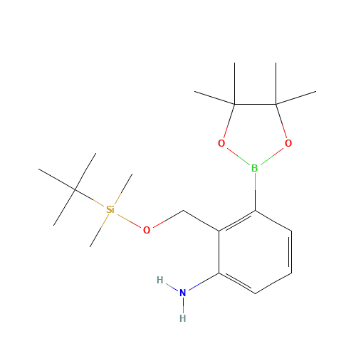 2-((tert-Butyldimethylsilyloxy)methyl)-3-(4,4,5,5-tetramethyl-1,3,2-dioxaborolan-2-yl)aniline (CAS: 1147531-06-3) - Related Chemical Product