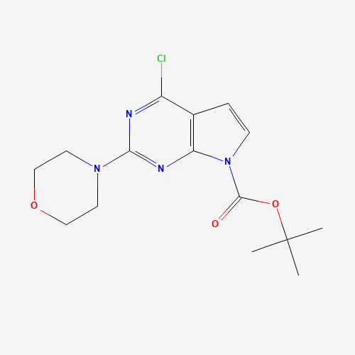tert-Butyl 4-chloro-2-morpholino-7H-pyrrolo-[2,3-d]pyrimidine-7-carboxylate (CAS: 1227958-31-7) - Related Chemical Product