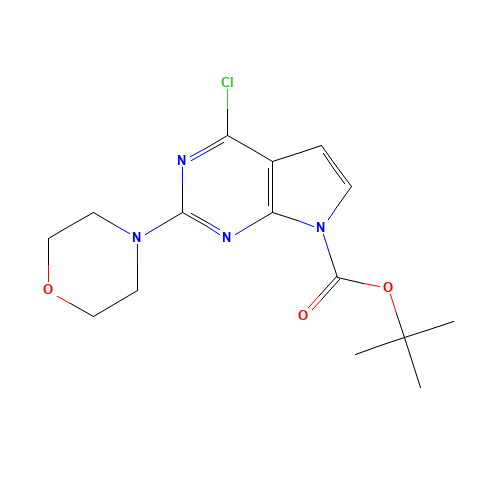 tert-Butyl 4-chloro-2-morpholino-7H-pyrrolo-[2,3-d]pyrimidine-7-carboxylate (CAS: 1227958-31-7) - Related Chemical Product