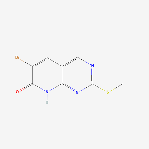 6-Bromo-2-(methylthio)pyrido[2,3-d]pyrimidin-7(8H)-one (CAS: 352328-87-1) - Chemical Structure and Molecular Formula 