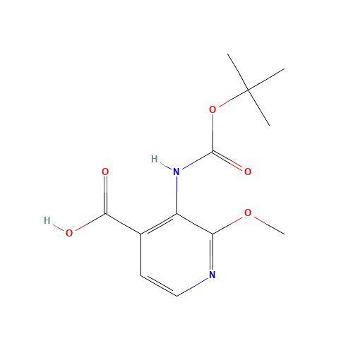 3-(tert-Butoxycarbonylamino)-2-methoxyisonicotinic acid (CAS: 870997-82-3) - Related Chemical Product