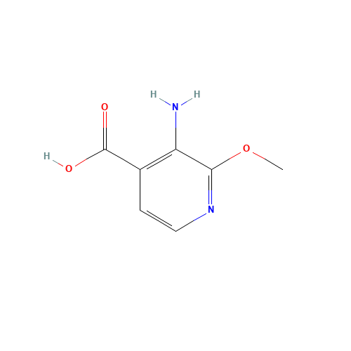 3-Amino-2-methoxy-4-pyridinecarboxylic acid (CAS: 870997-81-2) - Chemical Structure and Molecular Formula 