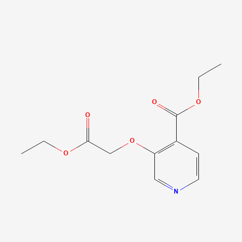 Ethyl 3-(2-ethoxy-2-oxoethoxy)isonicotinate (CAS: 18343-02-7) - Chemical Structure and Molecular Formula 