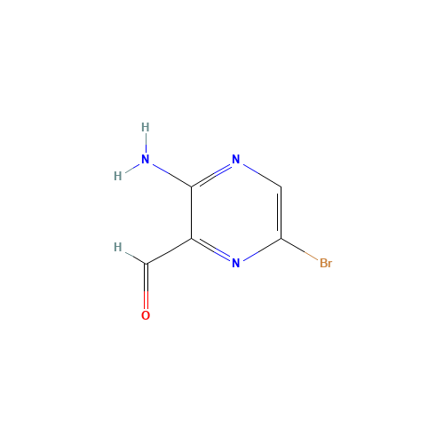 3-Amino-6-bromopyrazine-2-carbaldehyde (CAS: 1196156-63-4) - Chemical Structure and Molecular Formula 