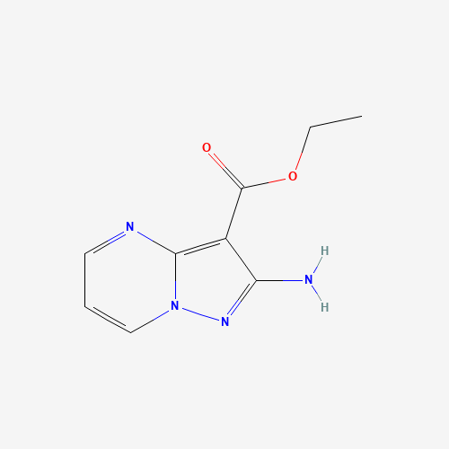 Ethyl 2-aminopyrazolo[1,5-a]-pyrimidine-3-carboxylate (CAS: 1260169-02-5) - Chemical Structure and Molecular Formula 