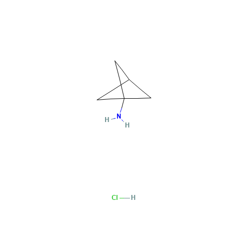 Bicyclo[1.1.1]pentan-1-amine hydrochloride (CAS: 22287-35-0) - Chemical Structure and Molecular Formula 
