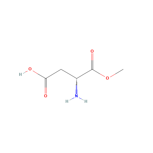(3S)-3-Ammonio-4-methoxy-4-oxobutanoate (CAS: 65414-78-0) - Chemical Structure and Molecular Formula 