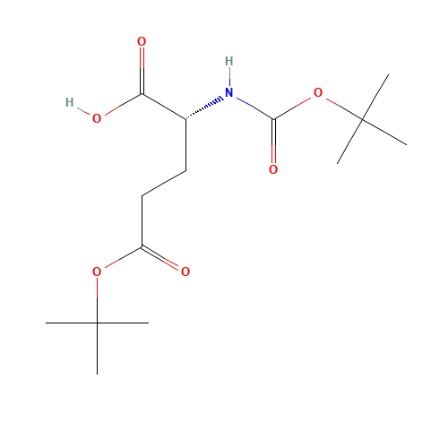 BOC-D-GLU(OTBU)-OH (CAS: 104719-63-3) - Chemical Structure and Molecular Formula 