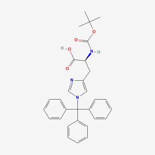 N-Boc-N'-trityl-L-histidine (CAS: 32926-43-5) - Chemical Structure and Molecular Formula 