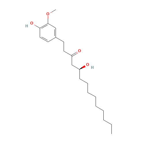 (5S)-5-Hydroxy-1-(4-hydroxy-3-methoxyphenyl)-3-tetradecanone (CAS: 23513-15-7) - Related Chemical Product