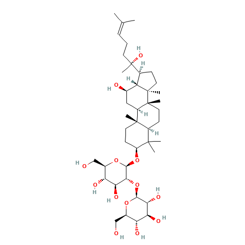 (5ξ,8ξ,9ξ,12a,14b,20R)-12,20-Dihydroxylanost-24-en-3-yl 2-O-b-D-glucopyranosyl-b-D-glucopyranoside (CAS: 38243-03-7) - Related Chemical Product