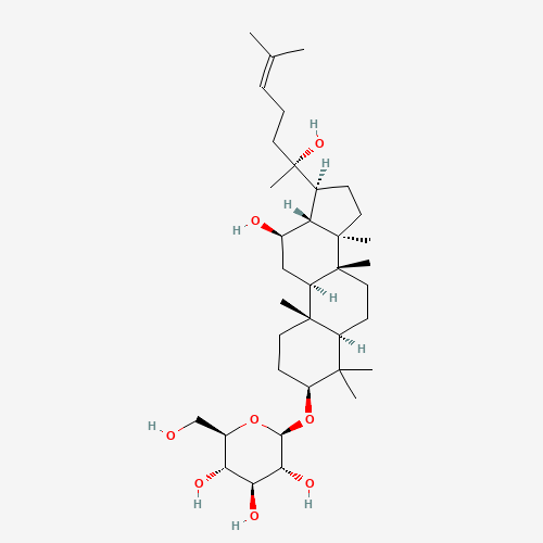 (8ξ,9ξ,12a,13ξ,14b,17b)-12-Hydroxy-17-[(2R)-2-hydroxy-6-methyl-5-hepten-2-yl]-4,4,10,14,17-pentamethylgonan-3-yl b-D-glucopyranoside (CAS: 112246-15-8) - Related Chemical Product