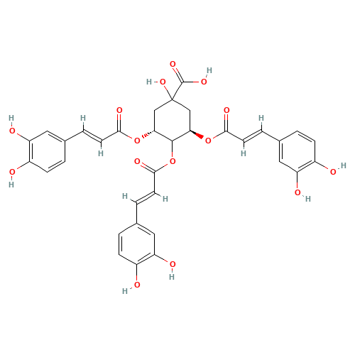 (3R,5R)-3,4,5-Tris{[(2E)-3-(3,4-dihydroxyphenyl)-2-propenoyl]oxy}-1-hydroxycyclohexanecarboxylic acid (CAS: 86632-03-3) - Related Chemical Product