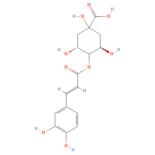 4-{[(2E)-3-(3,4-Dihydroxyphenyl)-2-propenoyl]oxy}-1,3,5-trihydroxycyclohexanecarboxylic acid (CAS: 905-99-7) - Related Chemical Product