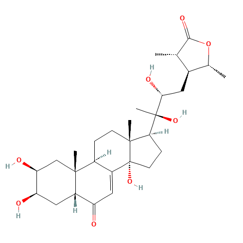(2b,3b,5b,22R,24S,25S,28R)-2,3,14,20,22-Pentahydroxy-26,28-epoxystigmast-7-ene-6,26-dione (CAS: 17086-76-9) - Related Chemical Product