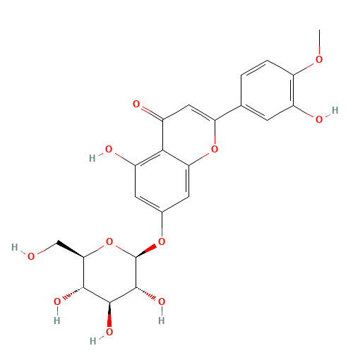 5-Hydroxy-2-(3-hydroxy-4-methoxyphenyl)-4-oxo-4H-chromen-7-yl b-D-glucopyranoside (CAS: 20126-59-4) - Related Chemical Product